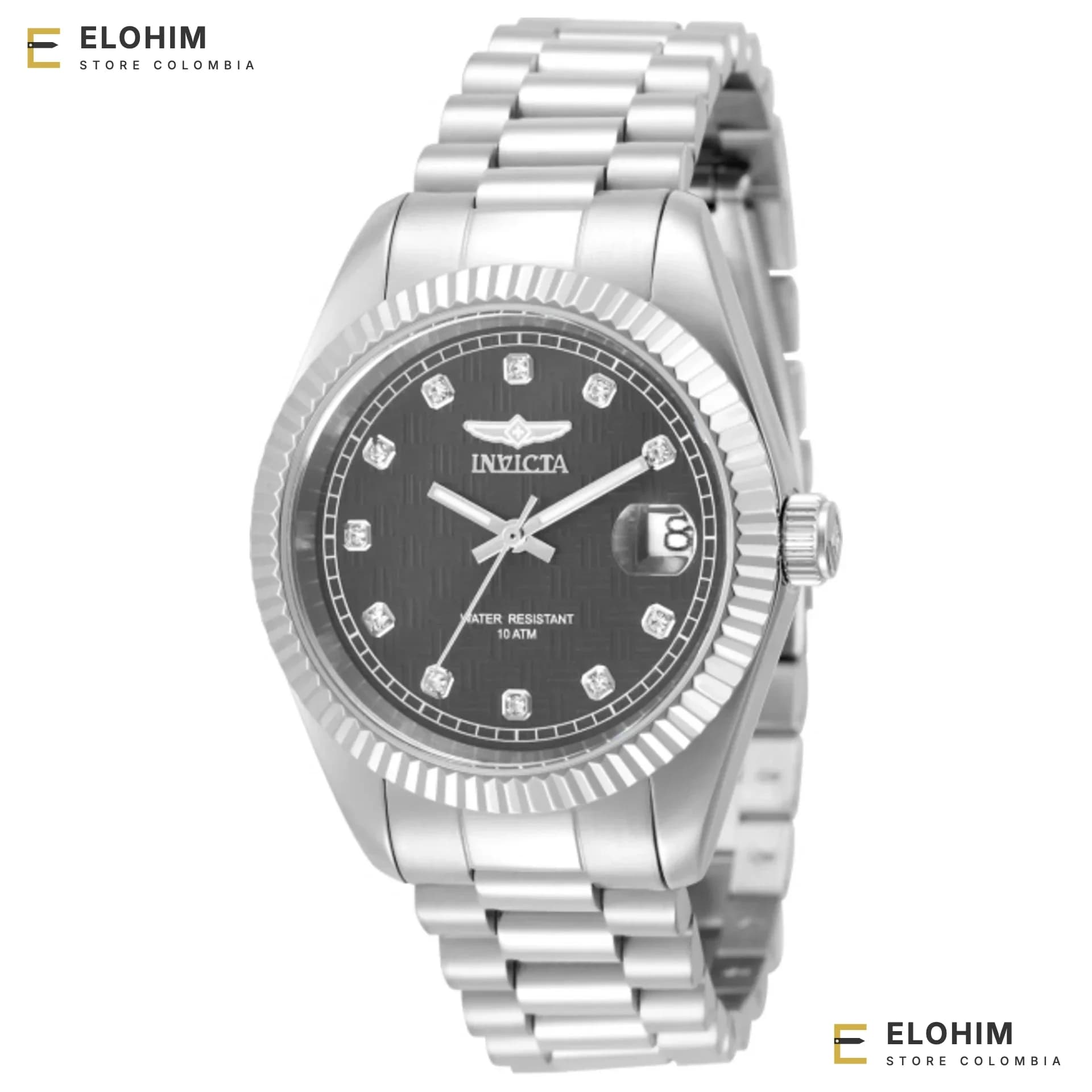 Reloj Invicta Diamond Specialty 36mm Cuarzo para Mujer con Esfera Negra
