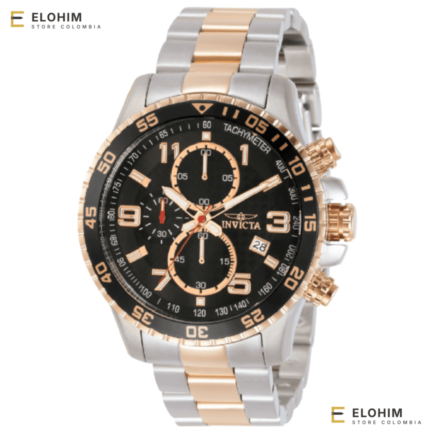 Reloj Invicta Specialty 48mm Esfera Negra Movimiento Cuarzo para Hombre