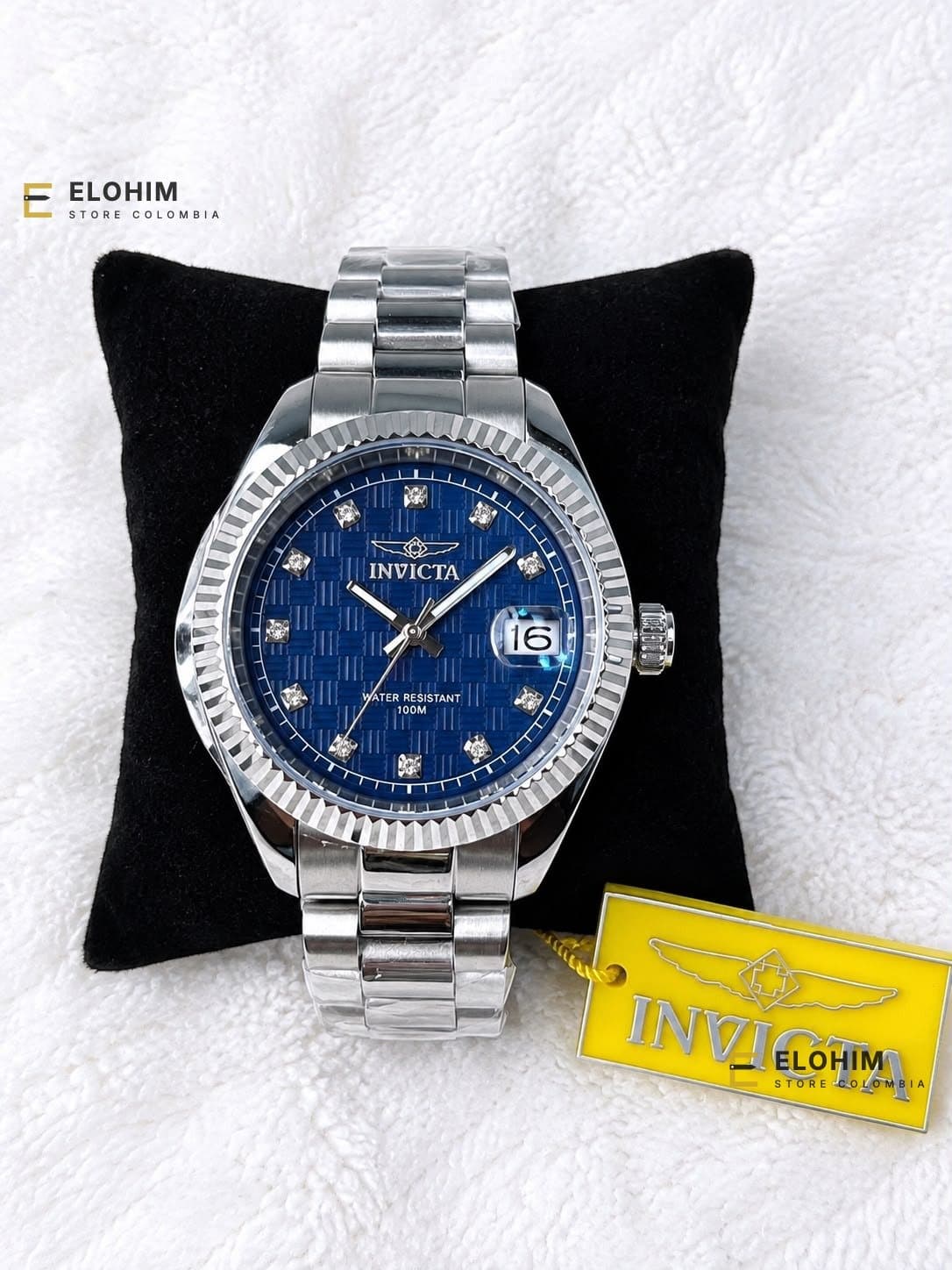 Reloj Invicta Diamond Specialty 36mm Cuadrante Azul Cuarzo para Mujer