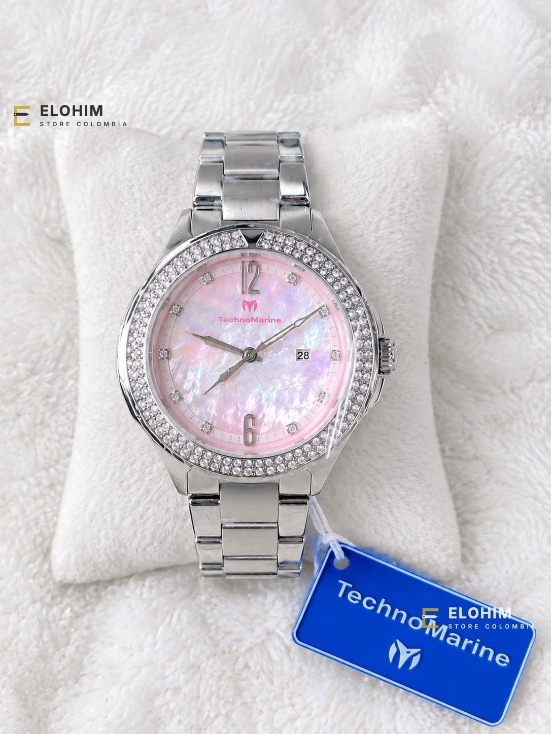 Reloj TechnoMarine Luna Tides 33mm Madre Perla Cuarzo para Mujer